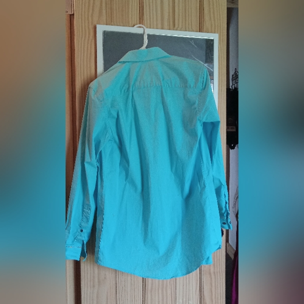 Blue button up shirt